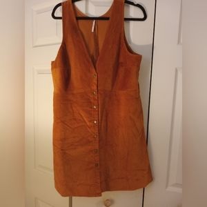 Free people large brown rust corduroy jumper